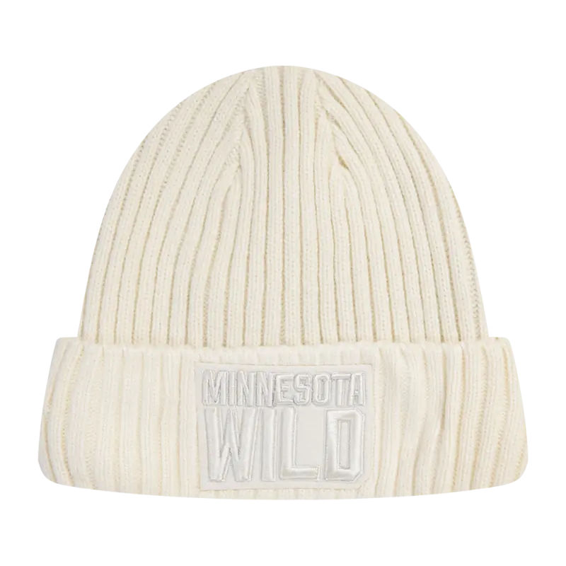 nhl minnesota wild neutral beanie eggshell